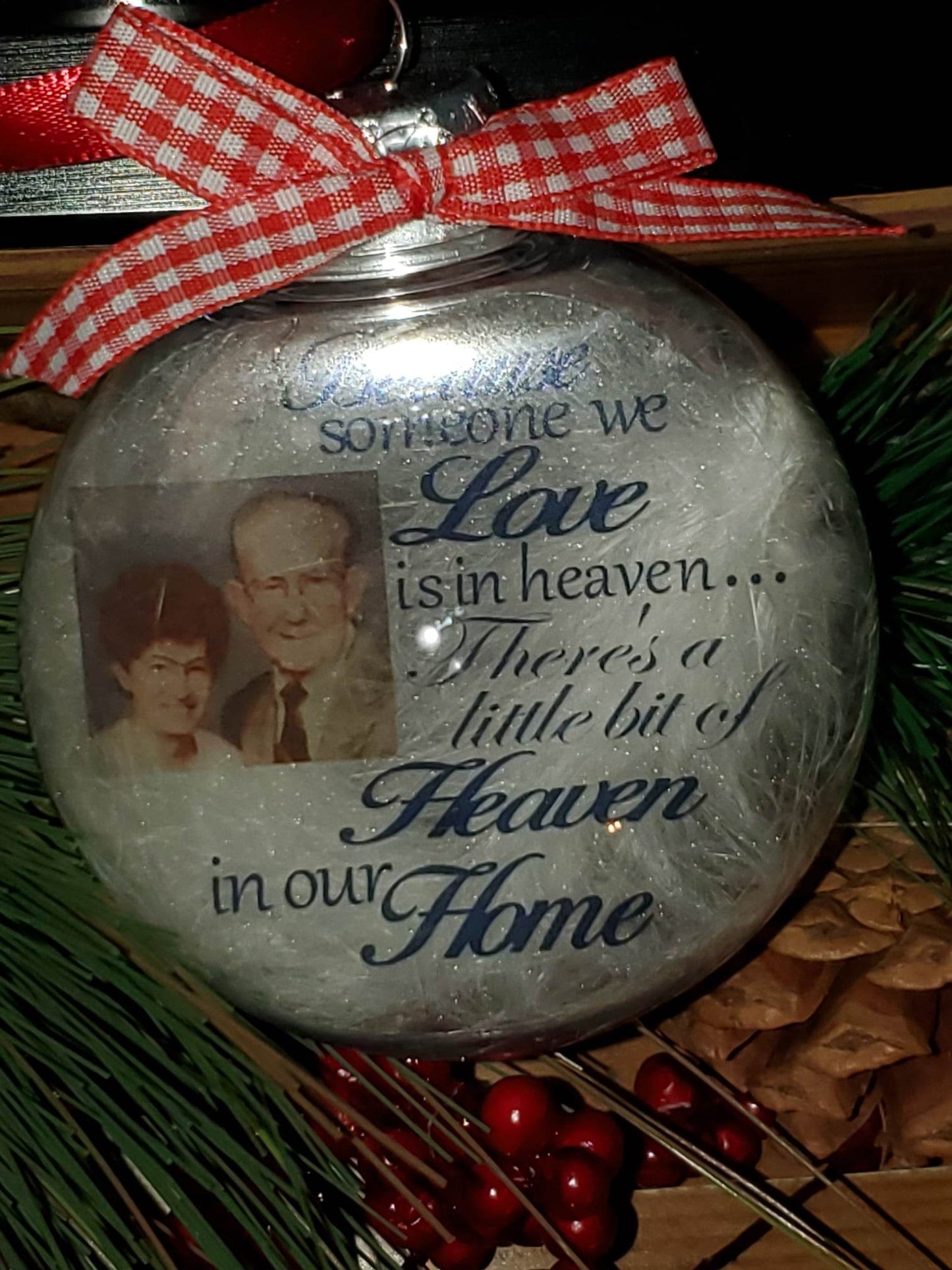 Because Someone we love is in Heaven Memory Ornament