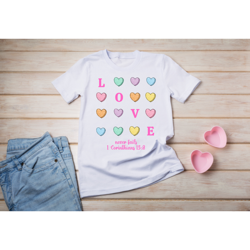 Love Candy Hearts Spiritual Kids T-Shirt