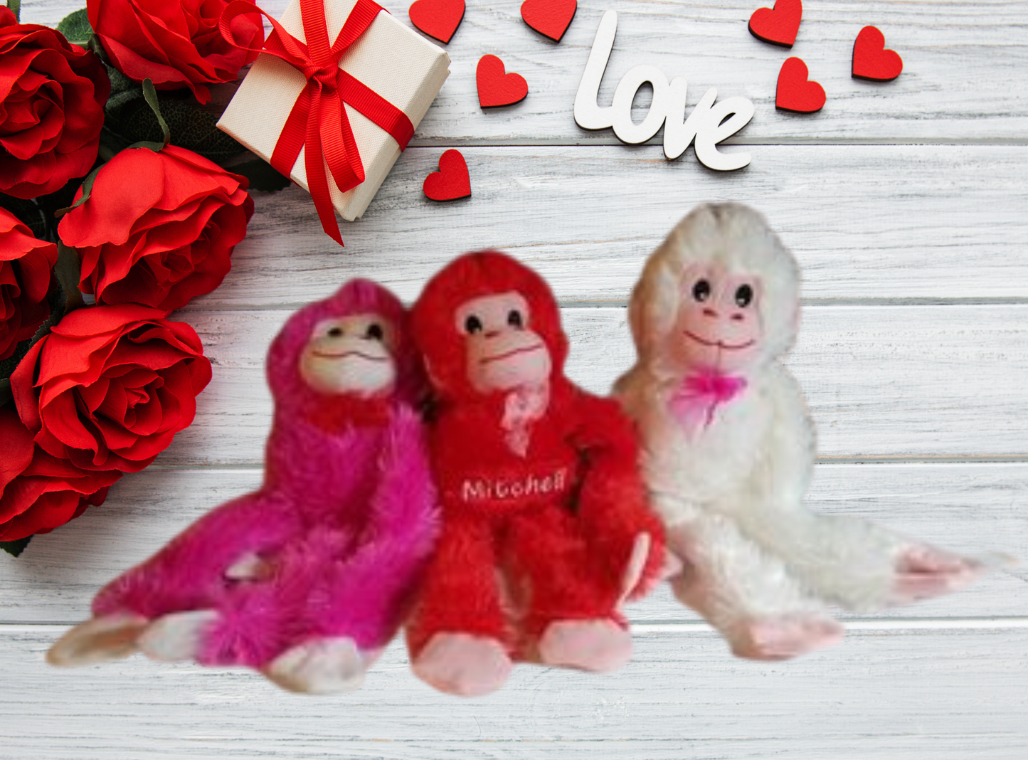 Personalized Valentine Monkey