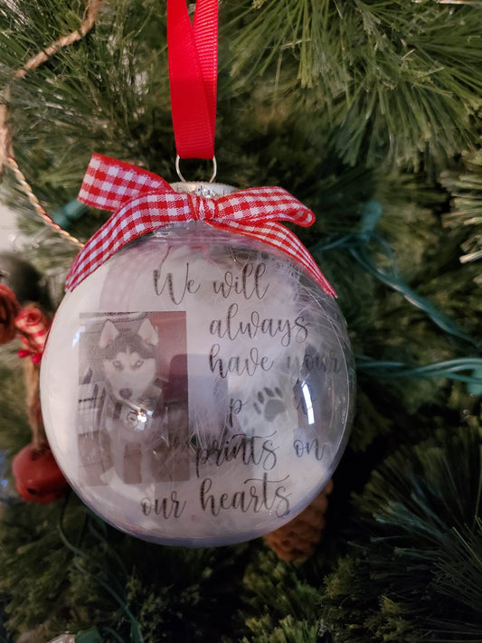 We Will Always Have Your Paw Prints Memory Ornament